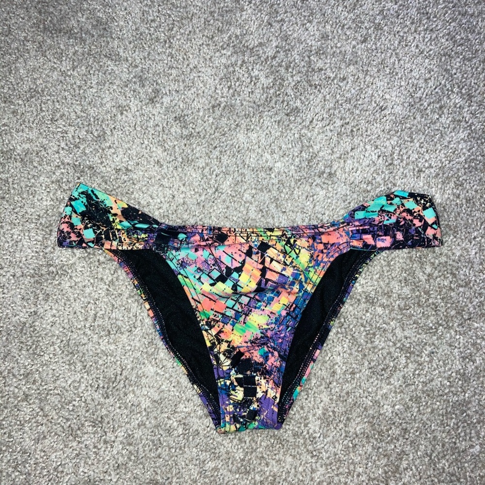 Billabong multicolored graffiti bikini bottom